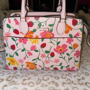 Kate Spade Madison Strawberry Garden Printed Medium Satchel